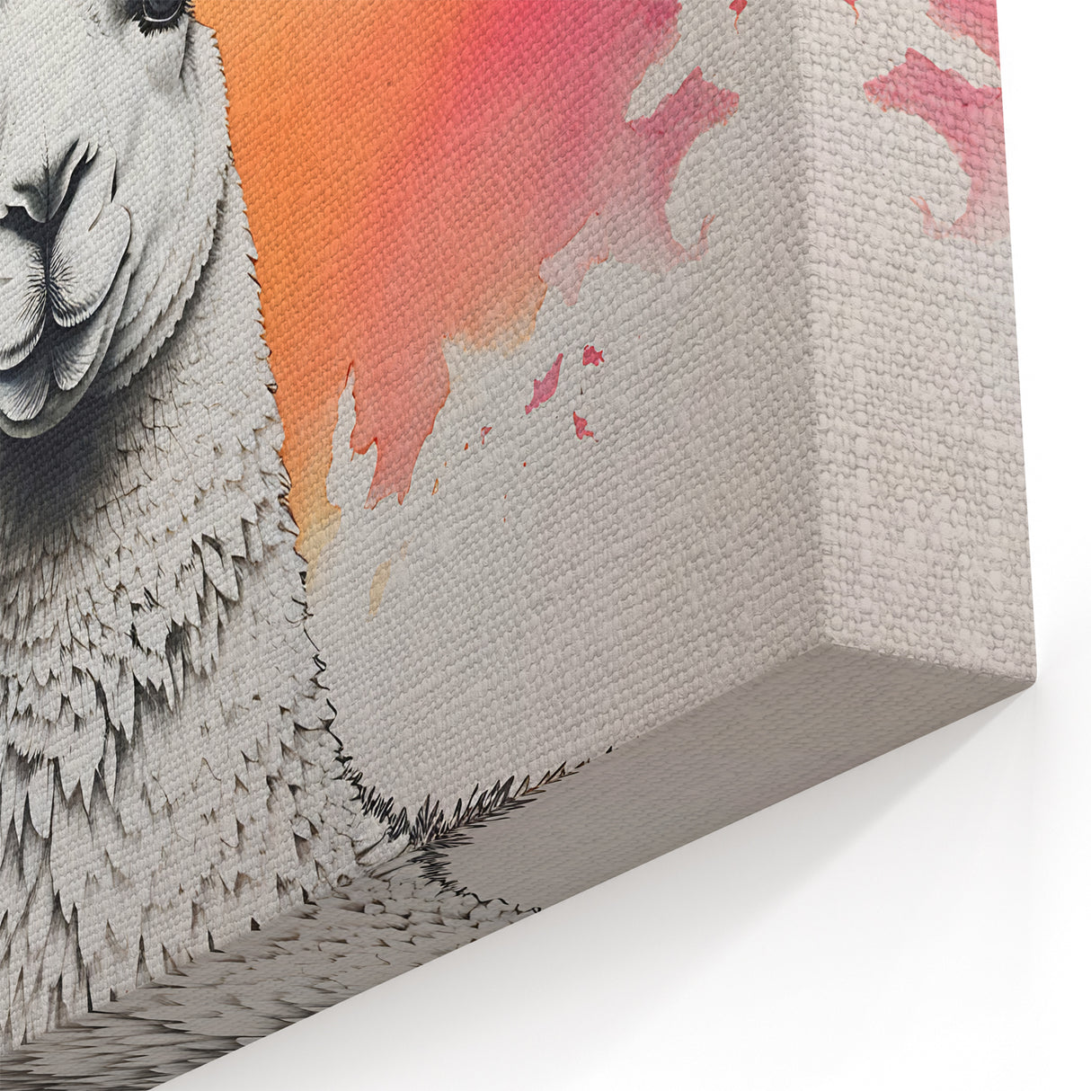Stylized Llama Wall Art - Modern Canvas & Framed Prints for Chic Decor