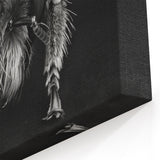 Bee Framed Art - Monochrome Close-Up Bee Photography for Modern Decor