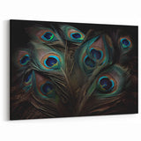 Close-Up Peacock Feather Art - Elegant and Vibrant Peacock Decor