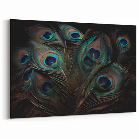 Close-Up Peacock Feather Art - Elegant and Vibrant Peacock Decor