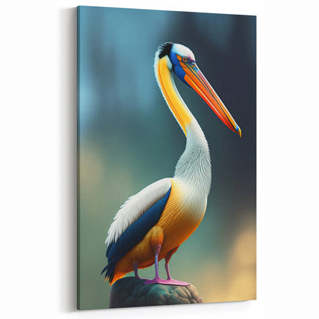 Vibrant Pelican Art - Colorful Pelican Decor for Modern and Eclectic Spaces