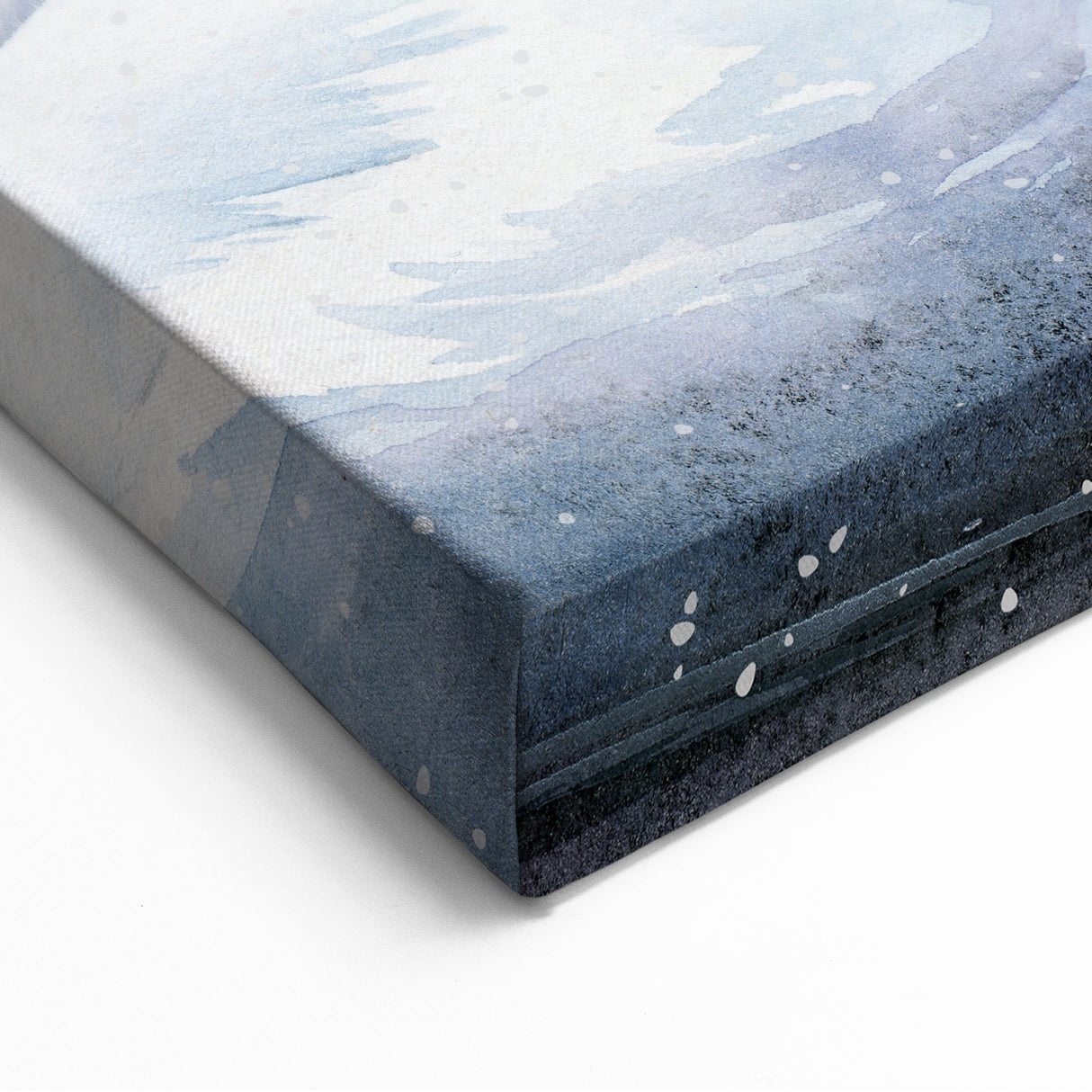 Winter Swan Wall Art - Artistic Swan Canvas Print with Snowy Backdrop