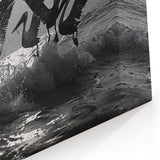 Dramatic Pelican Silhouette - Black & White Sea Birds Wall Art Print