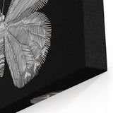 Elegant Butterfly Wall Art - Monochrome Canvas Print & Framed Decor