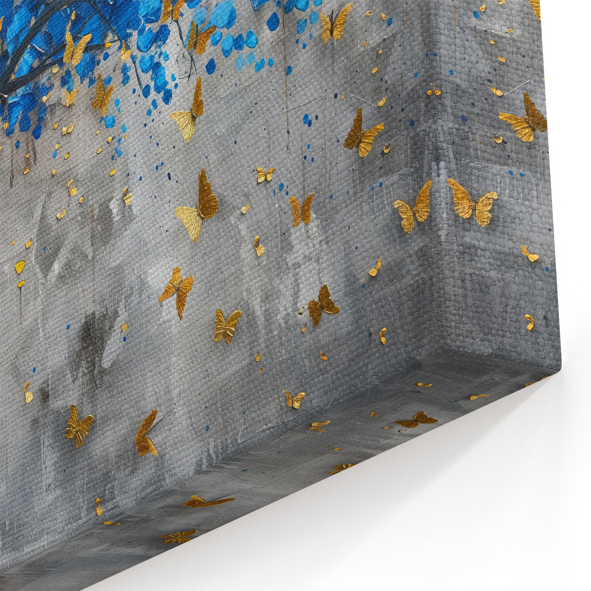 Blue Butterfly Tree Wall Art - Enchanting Canvas Print & Decor