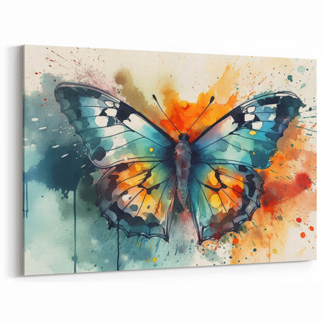 Abstract Butterfly Wall Art - Colorful Splashes of Nature-Inspired Decor