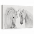 Graceful Horse Wall Art - Elegant Black & White Horse Canvas Print