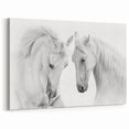 Graceful Horse Wall Art - Elegant Black & White Horse Canvas Print