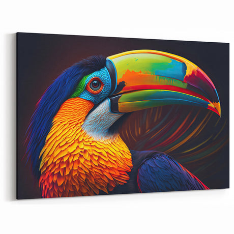 Colorful Toucan Art Print - Vibrant Tropical Birds Canvas Wall Decor