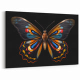 Vibrant Black Butterfly Wall Art - Bold Canvas Print & Decor