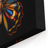 Vibrant Black Butterfly Wall Art - Bold Canvas Print & Decor