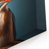 Kingfisher Portrait Wall Art - Elegant Tropical Birds Canvas Print Decor
