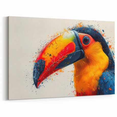 Vibrant Toucan Wall Art - Colorful Tropical Bird Print Bold Decor