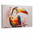 Colorful Toucan Wall Art - Vibrant Tropical Birds Canvas Print - Framed Art