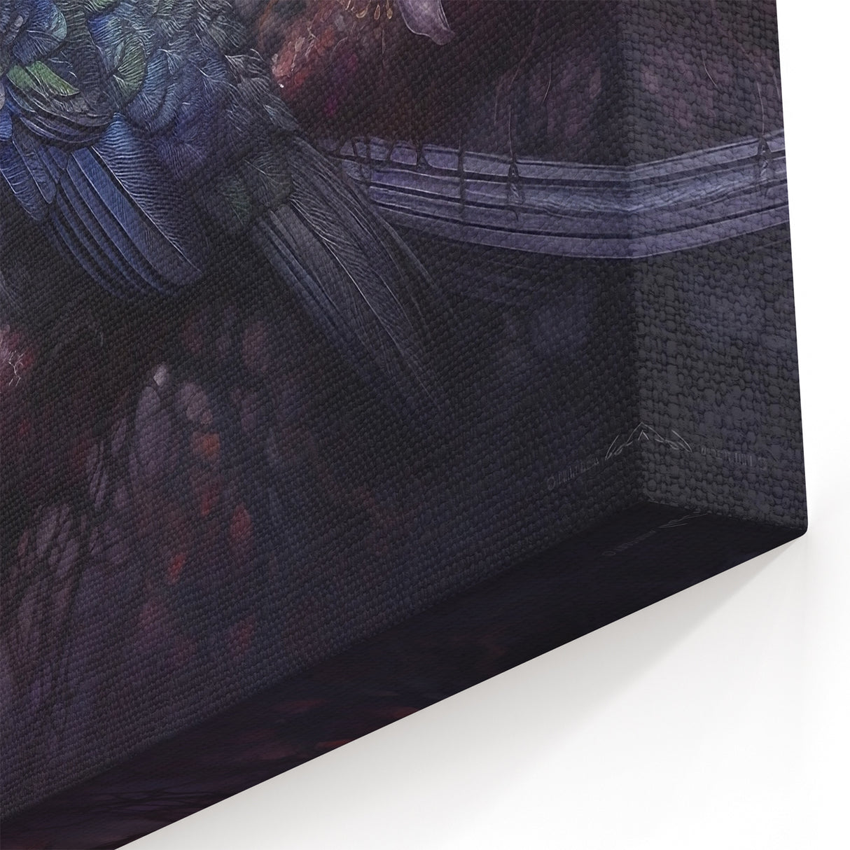Mystical Bird Wall Art - Dark and Enchanting Tropical Bird Canvas Print
