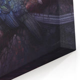 Mystical Bird Wall Art - Dark and Enchanting Tropical Bird Canvas Print