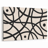 Minimalist Abstract Geometric Art - Modern Black and White Wall Decor