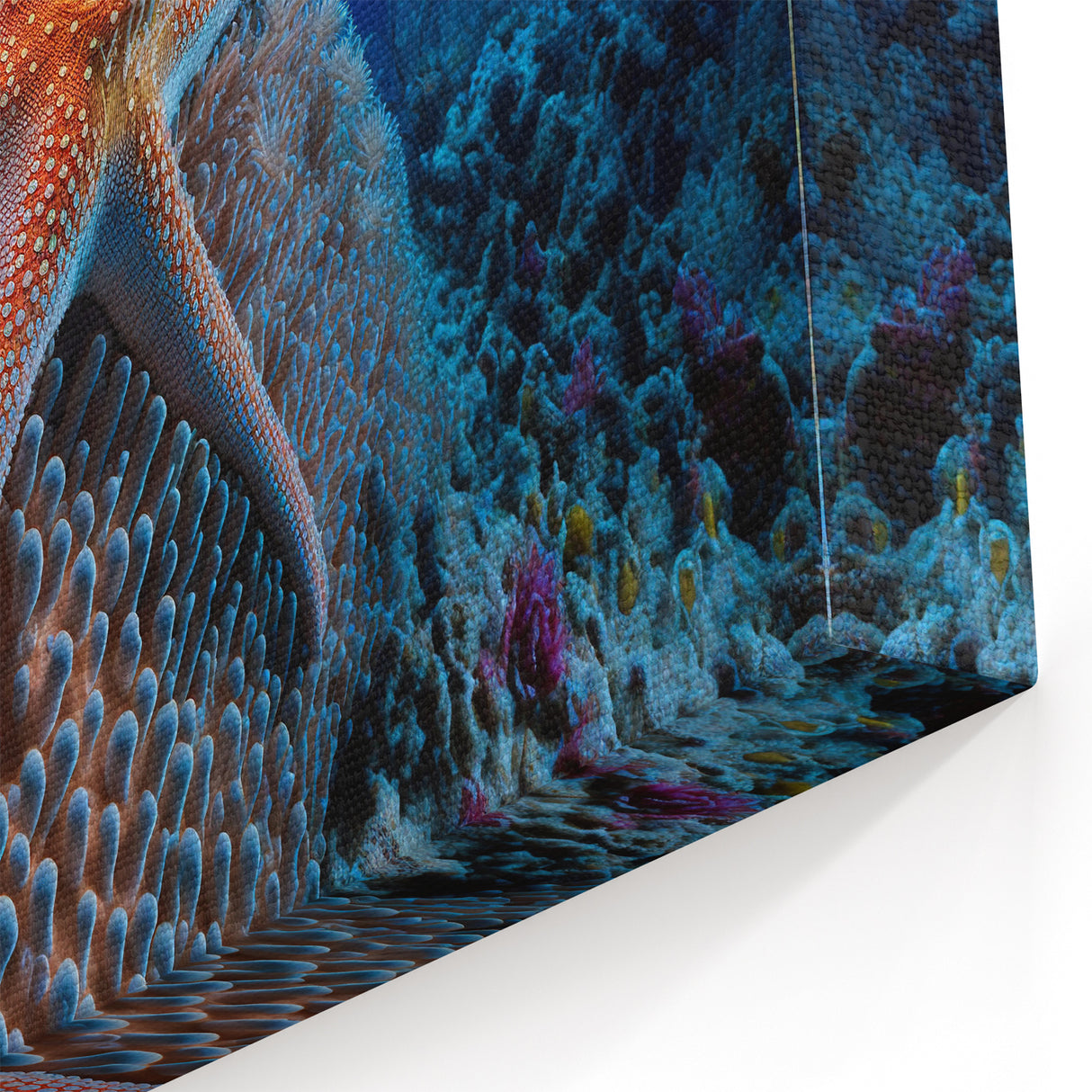 Coral and Starfish Wall Art - Ocean Life Canvas Print - Underwater Decor