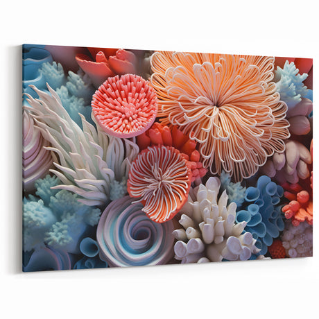 Coral Wall Art - Colorful Coral Canvas Print & Framed Art for Home Decor