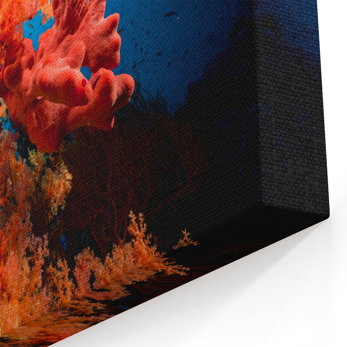 Coral Wall Art - Vibrant Red Coral Canvas Print & Framed Art Decor