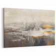 Modern Abstract Strokes Art in Neutral Tones with Subtle Gold Accents
