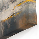 Modern Abstract Strokes Art in Neutral Tones with Subtle Gold Accents