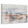 Soft Abstract Strokes Art with Muted Reds, Blues, and Earthy Tones
