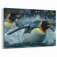 Action-Packed Penguin Art - Dynamic Wildlife Wall Decor Print