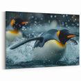 Action-Packed Penguin Art - Dynamic Wildlife Wall Decor Print