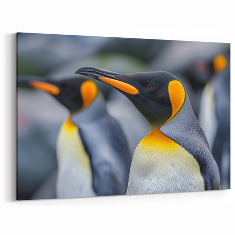 Vibrant Penguin Portrait Art - Colorful Wildlife Wall Decor Print