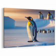 Majestic Penguin Art - Serene Arctic Landscape Wall Decor Print