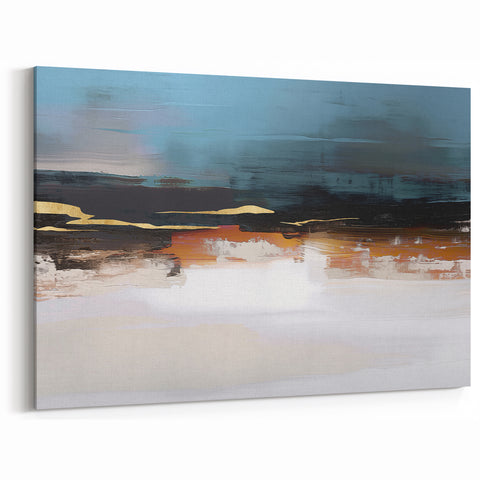 Dynamic Abstract Strokes and Lines Art | Fiery Passion Canvas Print