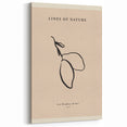 Minimalist Abstract Leaf Art - Simple Black Shapes on Beige - Modern Decor