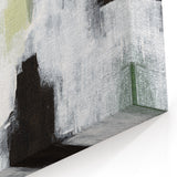 Modern Minimalist Art | Elegant Abstract Geometric Canvas | Green & Gray
