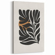 Minimalist Botanical Art | Modern Black & Beige Leaf Design | Wall Decor