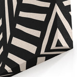 Abstract Minimalist Art | Bold Black & Beige Geometric Wall Decor