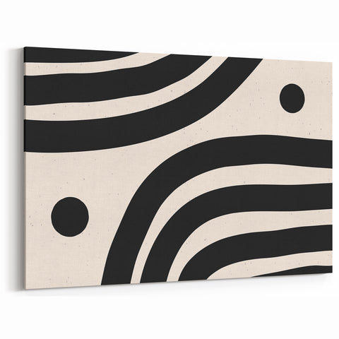 Modern Minimalist Prints - Abstract Geometric Black and White Wall Art