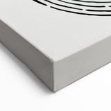Abstract Minimalist Art: Modern Geometric Circles and Sunburst Design