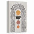 Minimalist Geometric Wall Art: Abstract Arch and Sunburst Design