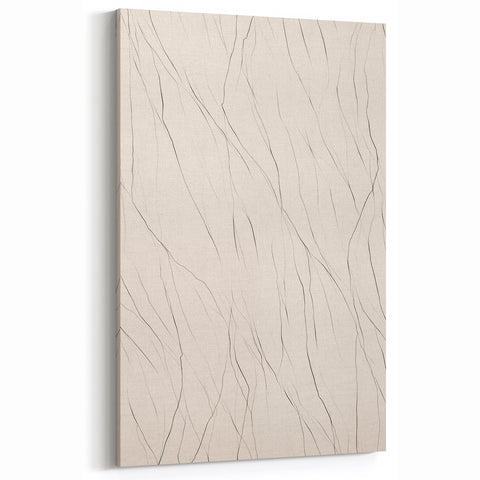Elegant Minimalist Wall Art - Black and White Geometric Canvas Print