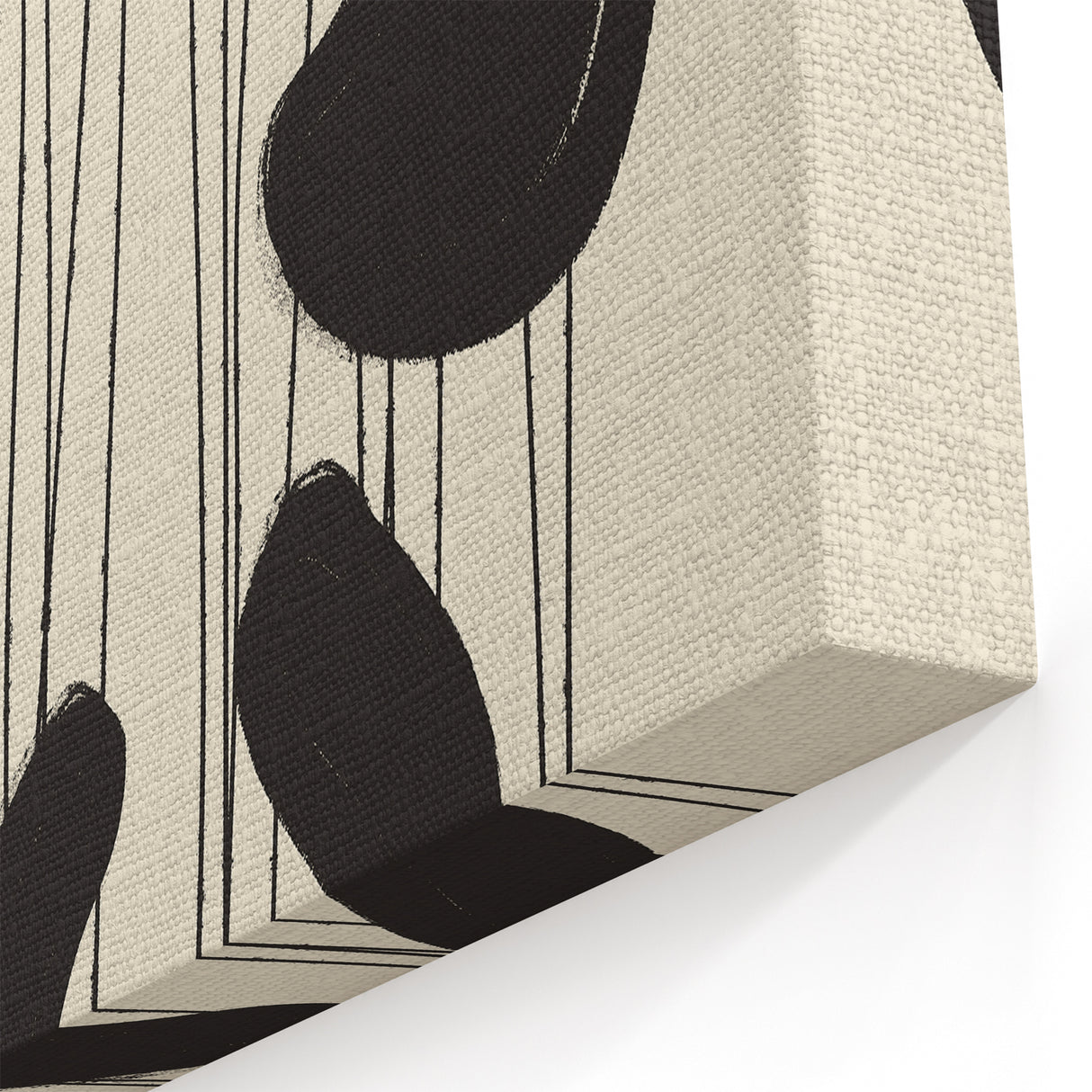 Modern Black and White Minimalist Art - Abstract Geometric Wall Decor