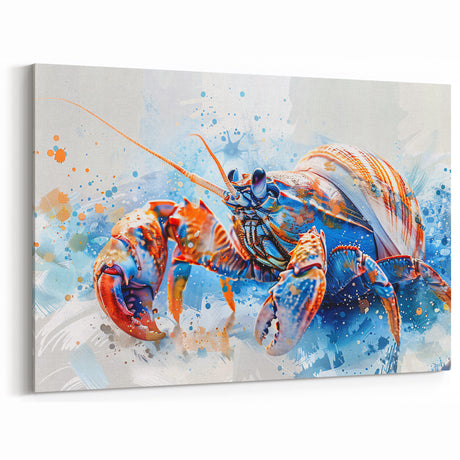 Crab Canvas Print - Colorful Ocean Life Art for Coastal Wall Decor