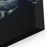 Majestic Dolphin Wall Art - Dark Underwater Marine Life Canvas Print
