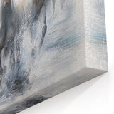 Horse Wall Art - Majestic White Horses Running Through Water - Canvas Print