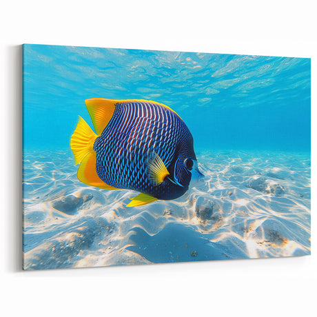 Vibrant Angelfish Wall Art - Ocean Fish Canvas for Coastal Decor