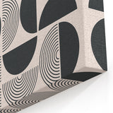 Minimalist Abstract Geometric Wall Art - Modern Black and White Design