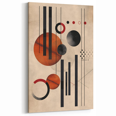 Minimalist Abstract Art - Modern Geometric Print with Earthy Tones