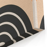 Minimalist Geometric Abstract Art – Bold Arch Design in Earth Tones