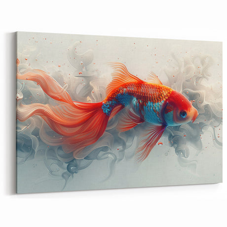 Elegant Fish Wall Art - Goldfish Canvas Print - Underwater Decor