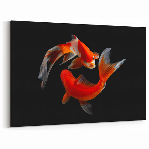 Dynamic Koi Fish Wall Art - Koi Canvas Print - Vibrant Ocean Decor
